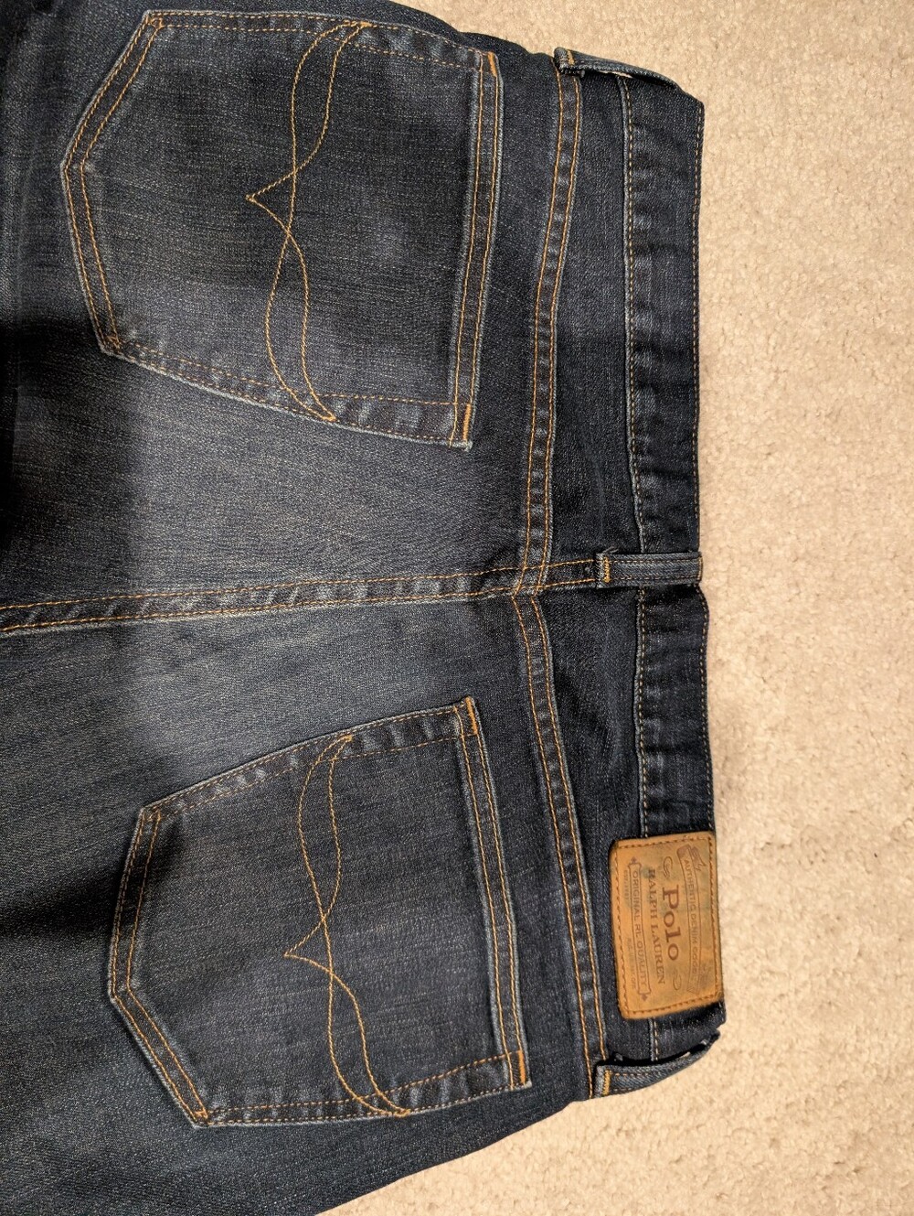 Ralph Lauren Dark Indigo Straight Leg Jeans 32x32 - Picture 6 of 11
